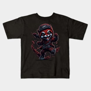 Red Panda Ninja_017 Kids T-Shirt